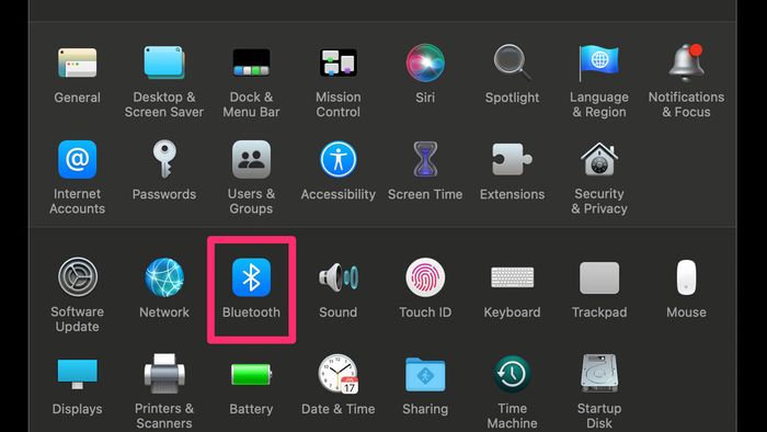 Cài đặt máy in cho MacBook qua Bluetooth - Bước 1
